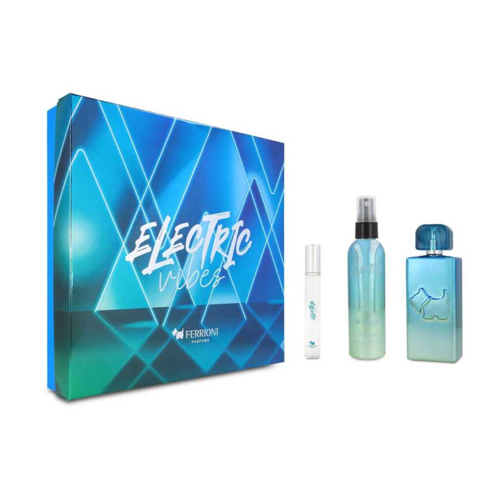 Set Ferrioni Electric Vibes Pzs Ml Edt Spray Body Spray Ml Ml