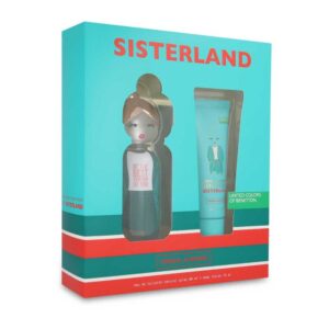 Set Benetton Sisterland Green Jasmine 2Pzs 80Ml Edt Spray/ Body Lotion 75Ml