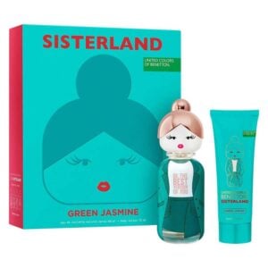 Set Benetton Sisterland Green Jasmine 2Pzs 80Ml Edt Spray/ Body Lotion 75Ml