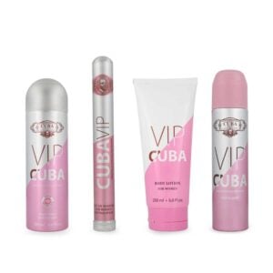 Set Cuba Vip Women 4Pzs 100Ml Edp Spray/ Desodorante 200Ml Spray/ Body Lotion 200Ml/ 35Ml Edp Spray