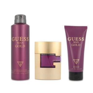 Set Guess Man Gold 3Pzs 75Ml Edt Spray/ Shower Gel 200Ml/ Desodorante 226Ml Spray