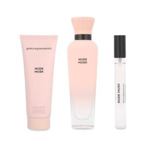 Set Adolfo Dominguez Nude Musk 3Pzs 120Ml Edp Spray/ Body Lotion 75Ml/ 10Ml Edp Spray