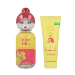 Set Benetton Sisterland Yellow Peony 2Pzs 80Ml Edt Spray/ Body Lotion 75Ml