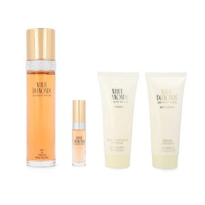 Set Elizabeth Taylor White Diamonds 4Pzs 100Ml Edt Spray/ Body Lotion 100Ml/ Body Wash 100Ml / 10Ml