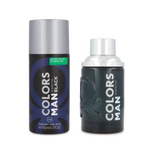 Set Benetton Colors Black 2Pzs 100Ml Edt Spray/ Desodorante 150Ml Spray