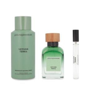 Set Adolfo Dominguez Vetiver Terra 3Pzs 120Ml Edp Spray/ Desodorante 150Ml Spray/ 10Ml Edp Spray