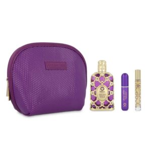 Set Orientica Luxury Collection Velvet Gold 4Pzs 80Ml Edp Spray/ Bolso Peque?O/ Perfumero Rellenable