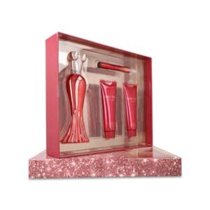 Set Paris Hilton Ruby Rush 4Pzs 100Ml Edp Spray/ Body Lotion 90Ml/ Shower Gel 90Ml/ 10Ml Edp Spray