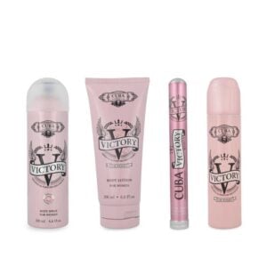 Set Cuba Victory 4Pzs 100Ml Edp Spray/ Desodorante 200Ml Spray/ Body Lotion 200Ml/ 35Ml Edp Spray