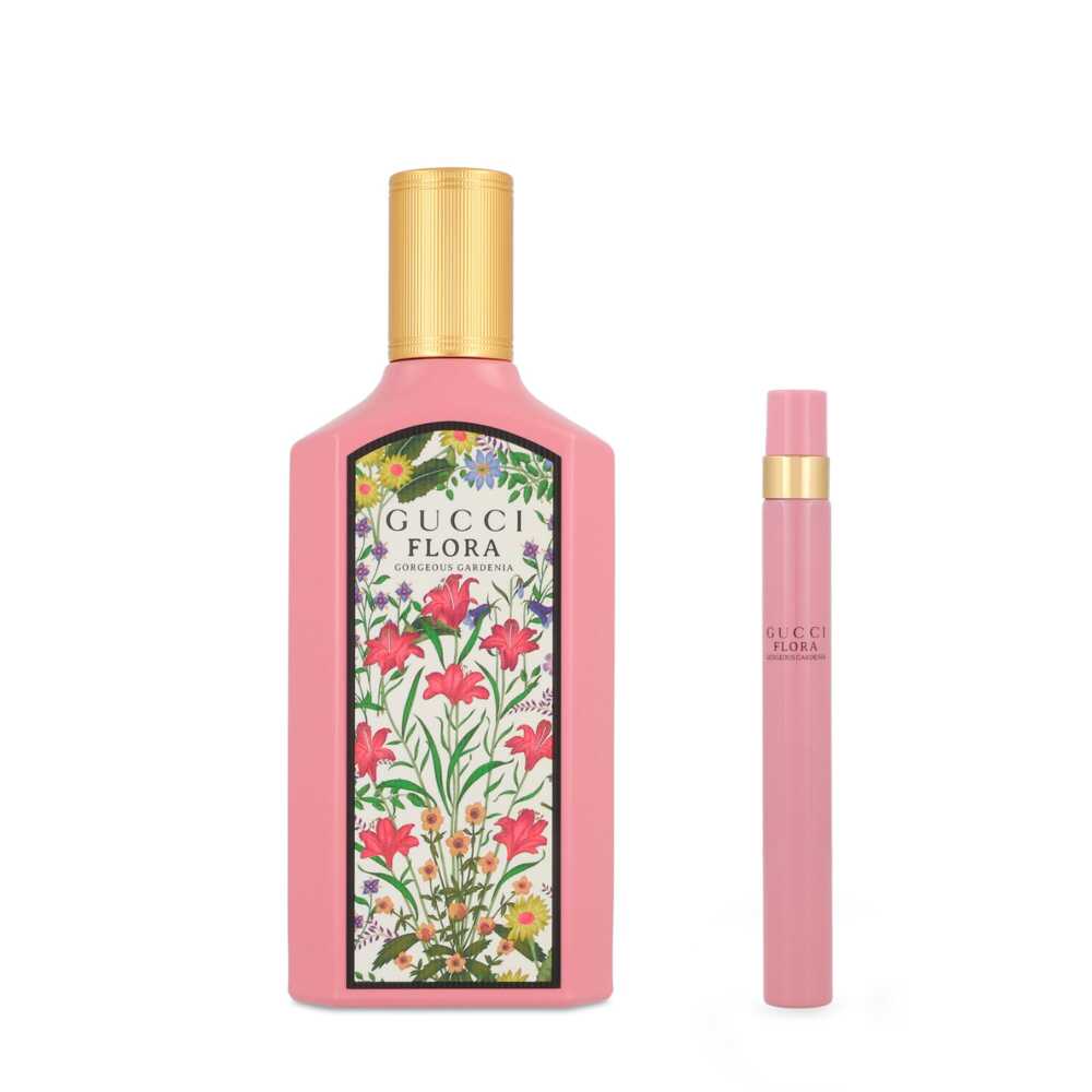 Set Gucci Flora Gorgeous Gardenia 2Pzs 100Ml Edp Spray/ 10Ml Edp Spray