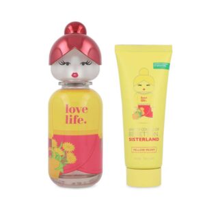 Set Benetton Sisterland Yellow Peony 2Pzs 80Ml Edt Spray/ Body Lotion 75Ml