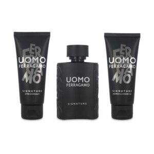 Set Ferragamo Uomo Signature 3Pzs 100Ml Edp Spray/ Shower Gel 100Ml/ After Shave 100Ml
