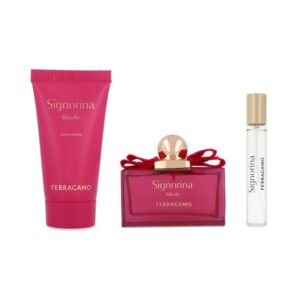 Set Ferragamo Signorina Ribelle 3Pzs 100Ml Edp Spray/ Body Lotion 50Ml/ 15Ml Edp Spray