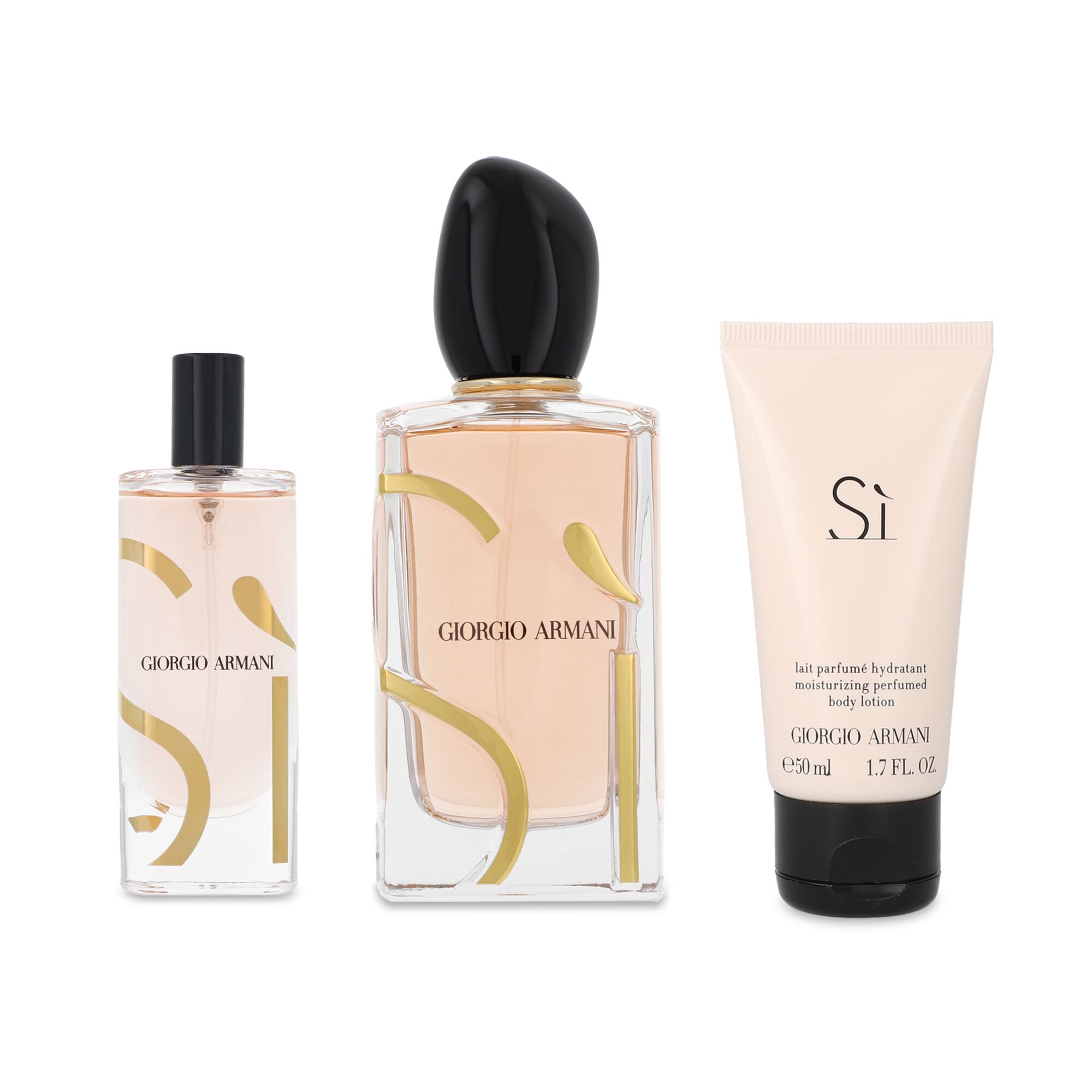 Set Giorgio Armani Si 3Pzs 100Ml Edp Spray/ Body Lotion 50Ml/ 15Ml Edp Spray