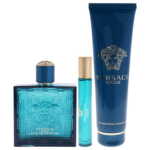 Set Versace Eros 3Pzs 100Ml Edp Spray/ Shower Gel 150Ml/ 10Ml Edp Spray