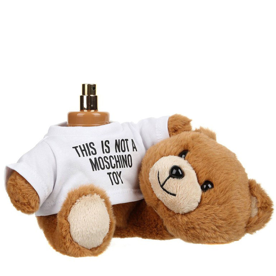 Detalle del frasco del perfume Moschino Toy Boy 2