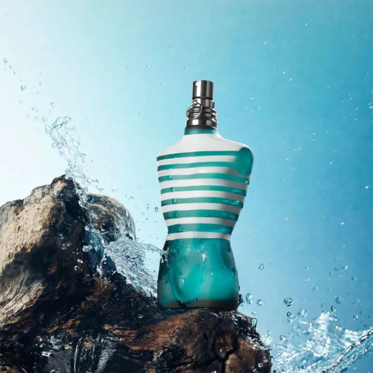 Detalle del frasco de Le Male In Blue