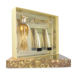 Set Paris Hilton Gold Rush 4Pzs 100Ml Edp Spray/ Body Lotion 90Ml/ Shower Gel 90Ml/ 10Ml Edp Spray