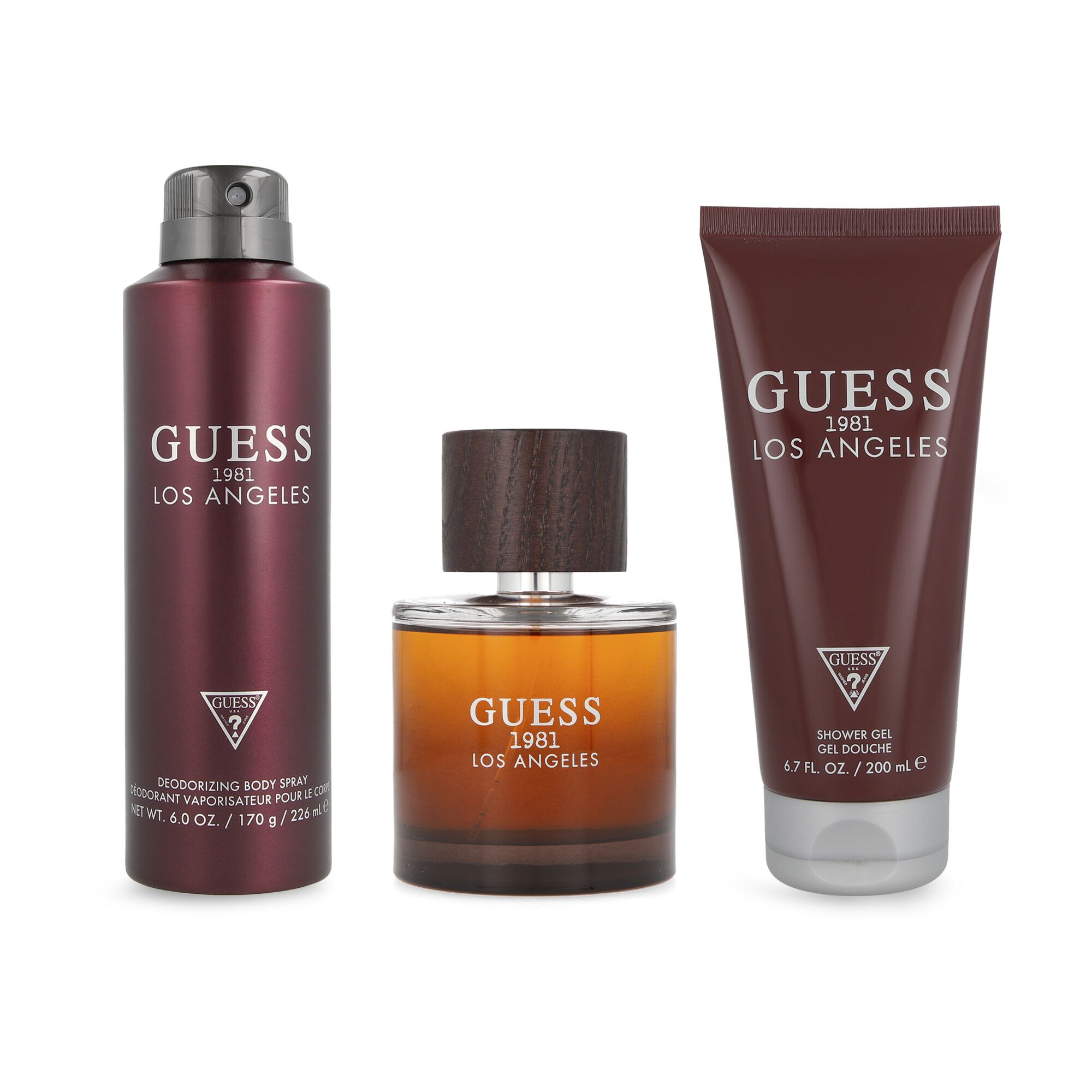 Set Guess 1981 Los Angeles For Men 3Pzs 100Ml Edt Spray/ Desodorante 226Ml Spray/ Shower Gel 200Ml