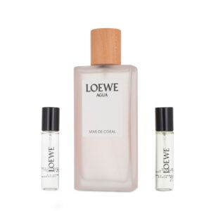Set Loewe Agua Mar De Coral 3Pzs 100Ml Edt Spray/ 10Ml Edt Spray/ Agua Drop 10Ml Edp Spray
