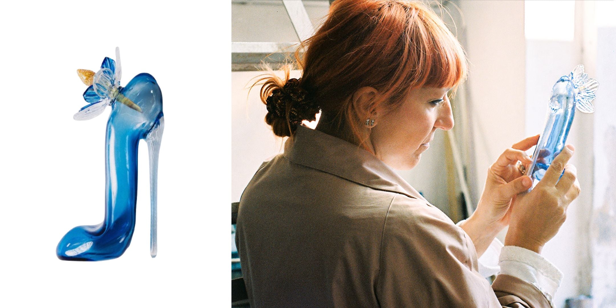 Perfume Good Girl Murano en presentación de stiletto