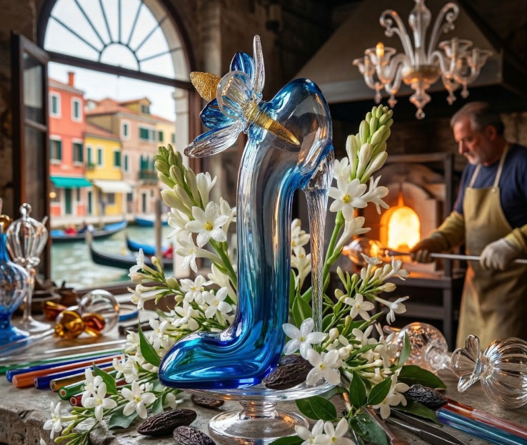 Detalle del frasco del perfume Good Girl Murano